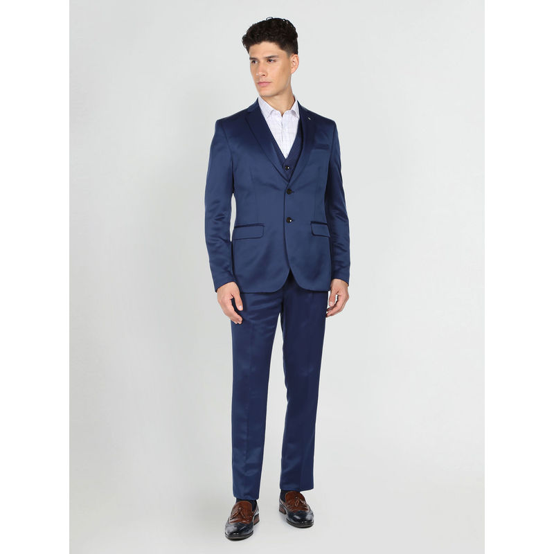Arrow Navy Blue Tailored Regular Fit Suit (Set of 3) (38)