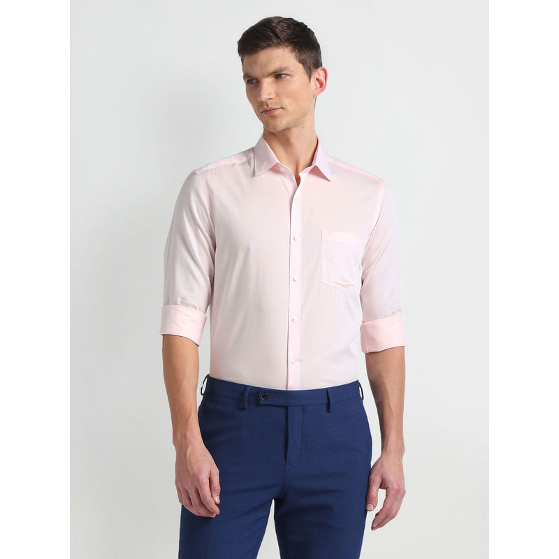 Arrow Pink Auto Press Slim Fit Formal Shirt (40)