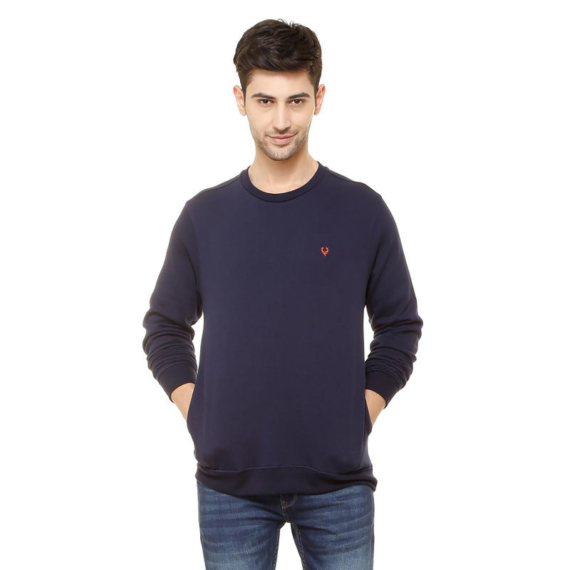 Allen Solly Navy Blue Sweatshirt (L)