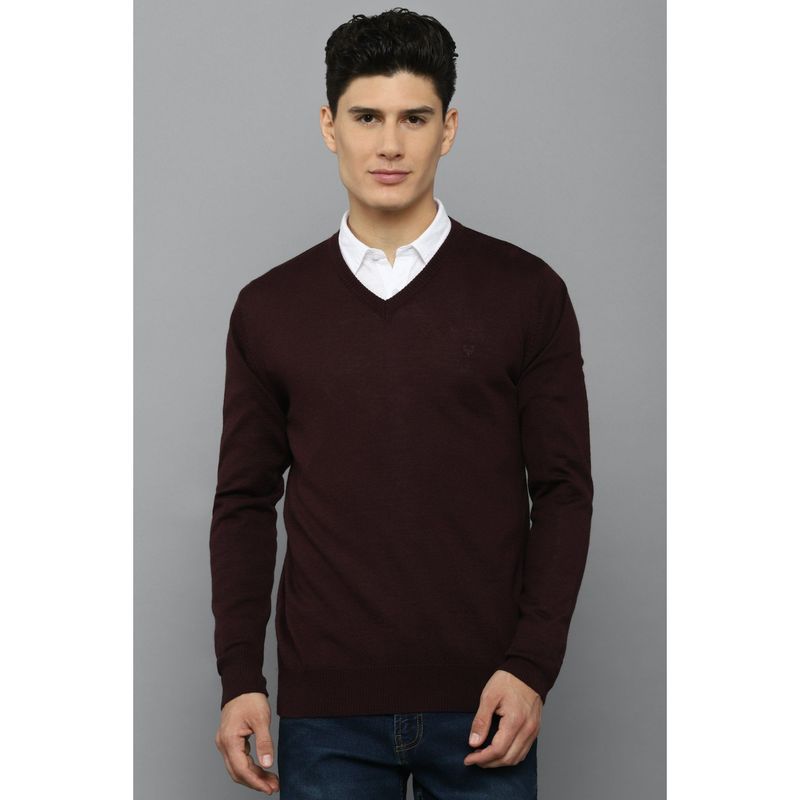 Allen Solly Maroon Sweater (2XL)