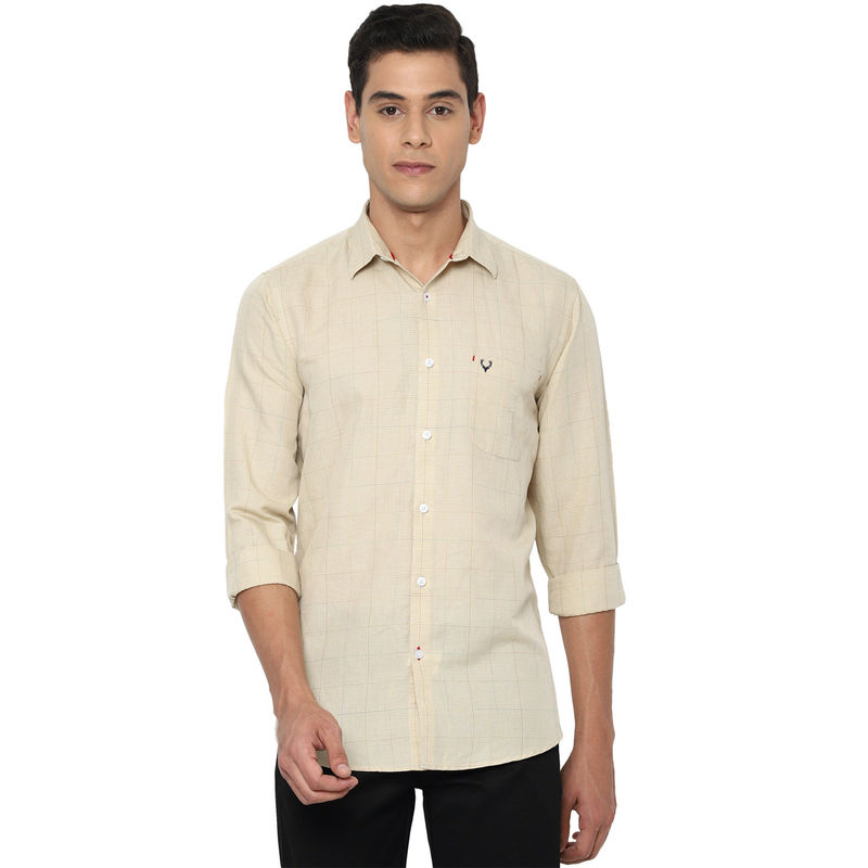 Allen Solly Checks Beige Shirt (42)