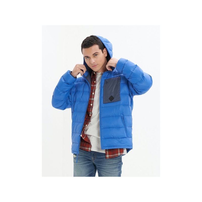 American Eagle Men Blue Lightweight Down Jacket (L)