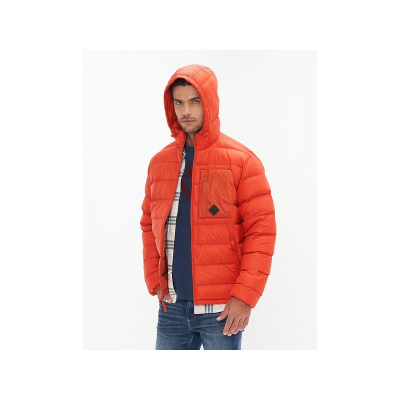 American Eagle Men Orange Lightweight Down Jacket (XS)