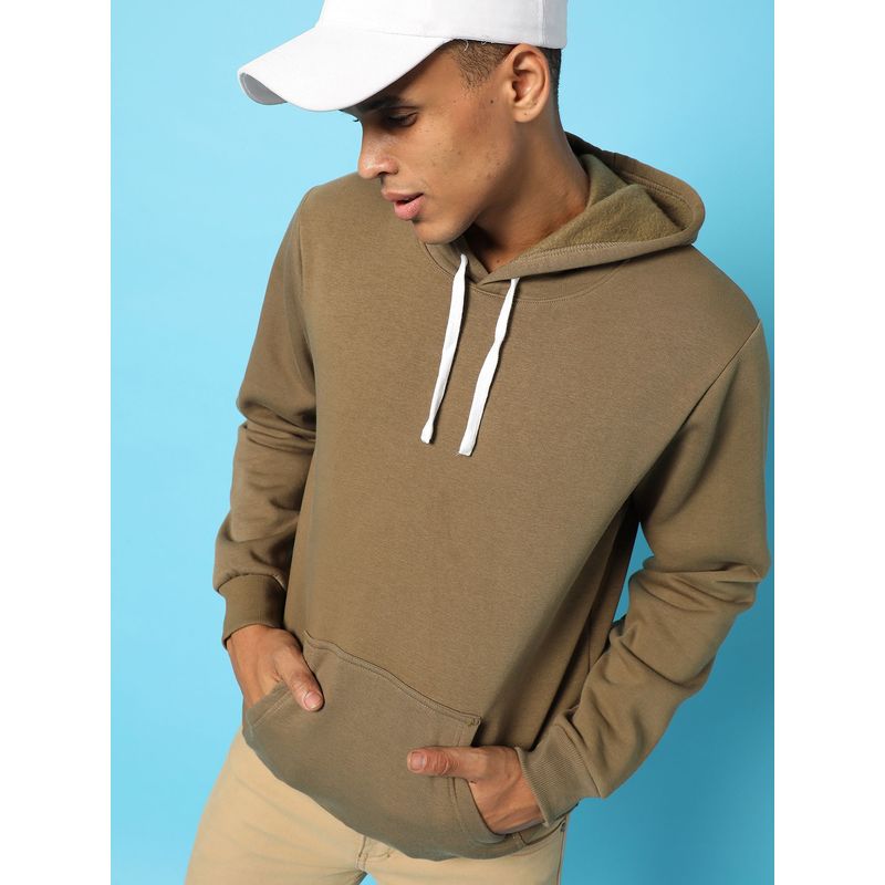 CAHOOT Solid Stylish Full Sleeve Hooded Sweatshirt (XL)