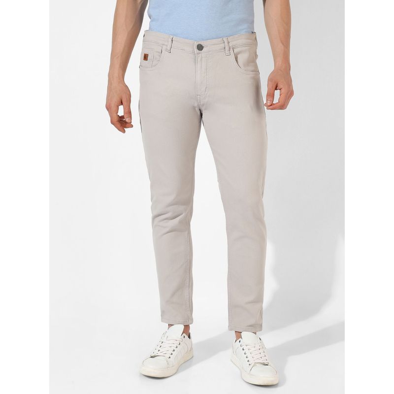 Campus Sutra Men Classic Grey Regular Fit Denim Jeans(36)