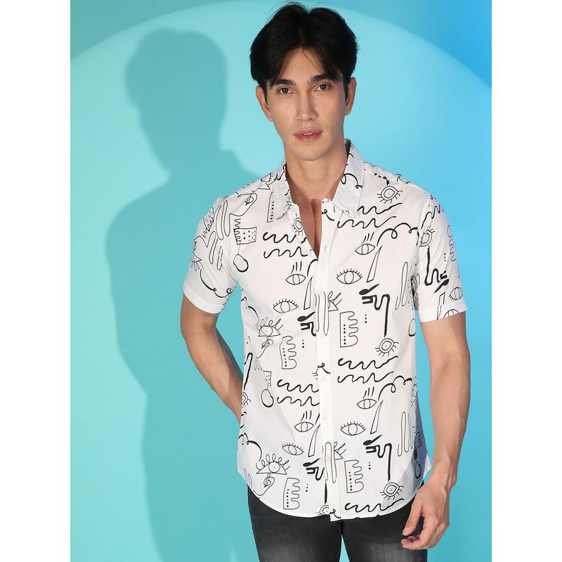 Campus Sutra Men Stylish Casual Shirt - White (XL)