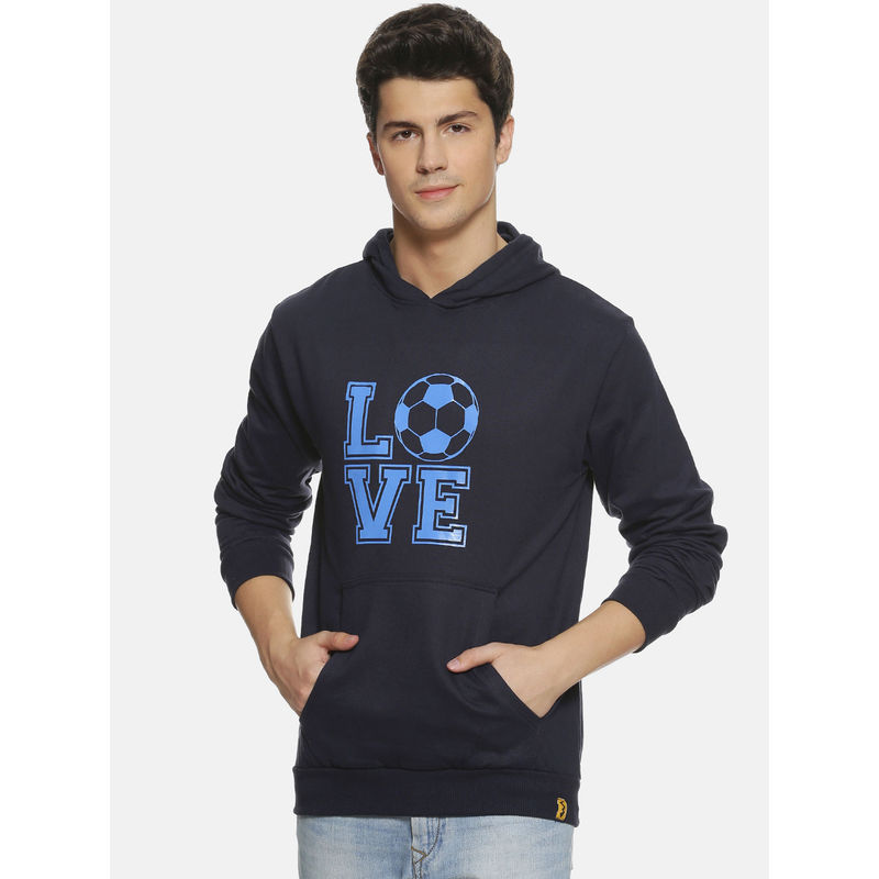 CAHOOT Blue Printed Sweatshirt (M)
