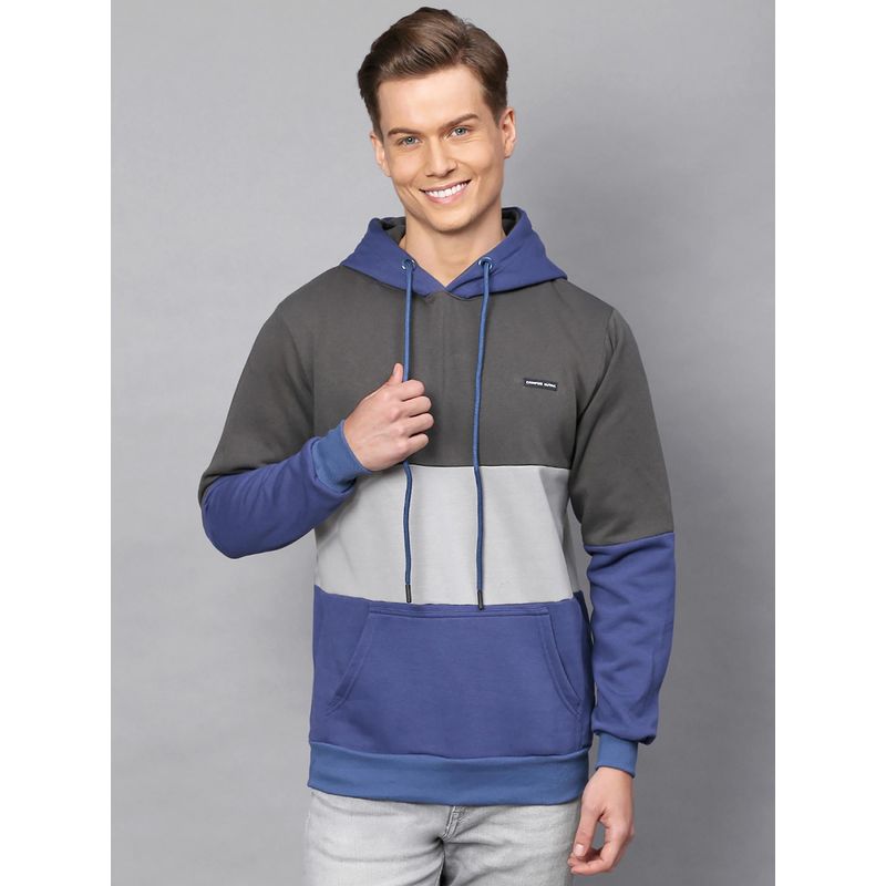 CAHOOT Men Colour Block Full Sleeve Stylish Casual Sweatshirt (S)