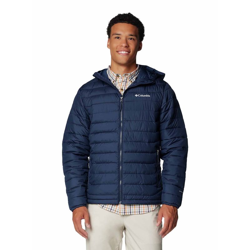 Columbia Mens Navy Omni-Heat Reflective Powder Lite II Jacket (M)