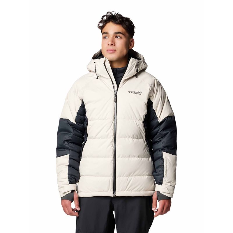 Columbia Mens Beige Omni-Heat Infinity Roaring Fork II Down Jacket (M)