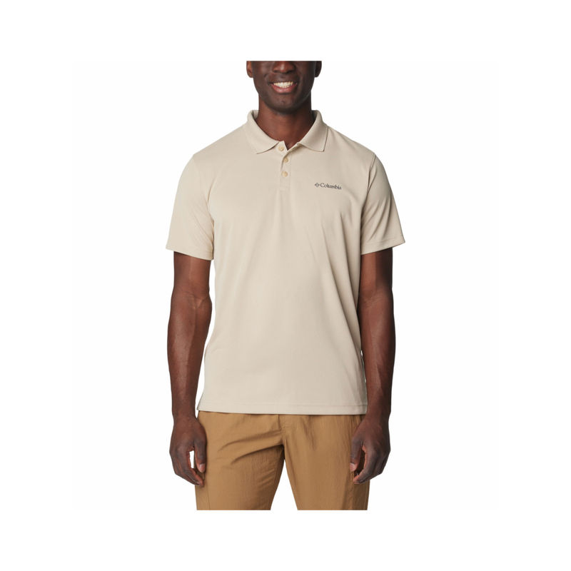 Columbia Mens Beige Omni-Wick Utilizer Polo T-Shirt (S)