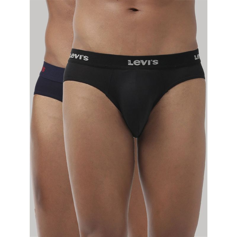 Levi's Men Cotton 100 Ca Solid Neo Brief Snug Fit (Pack Of 2) Multi-Color (S)