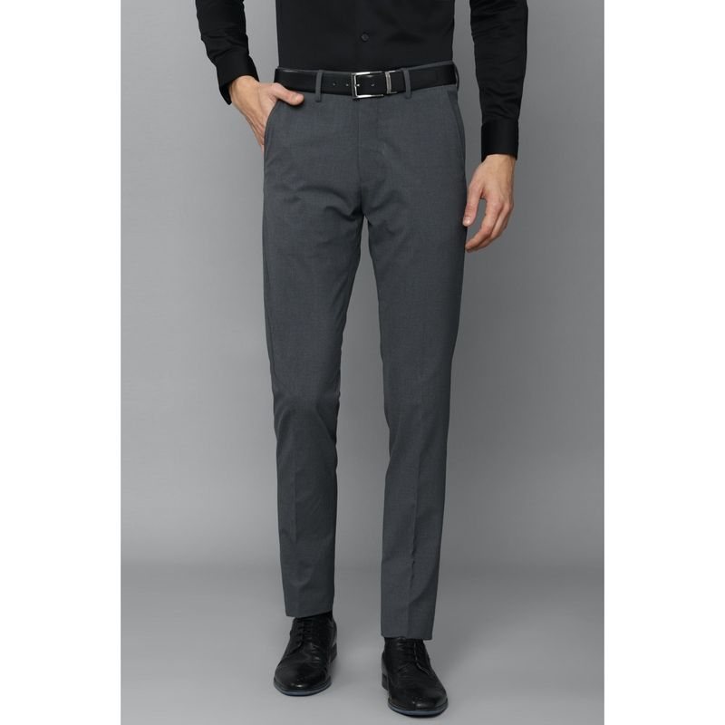 Louis Philippe Men Grey Slim Formal Trousers (36)