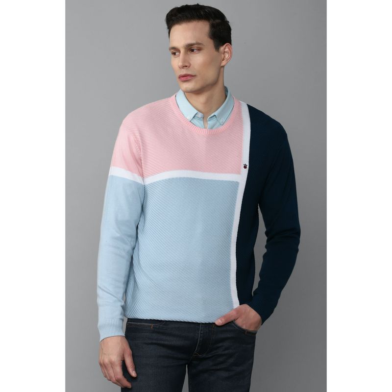 Louis Philippe Multicoloured Sweater (2XL)