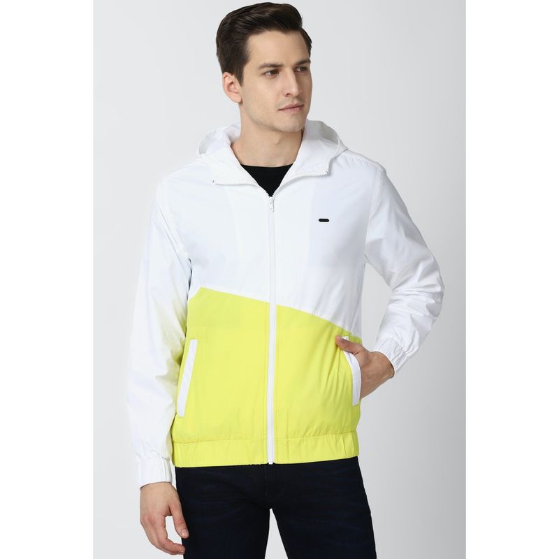 Peter England Men White Colorblock Casual Jacket (M)