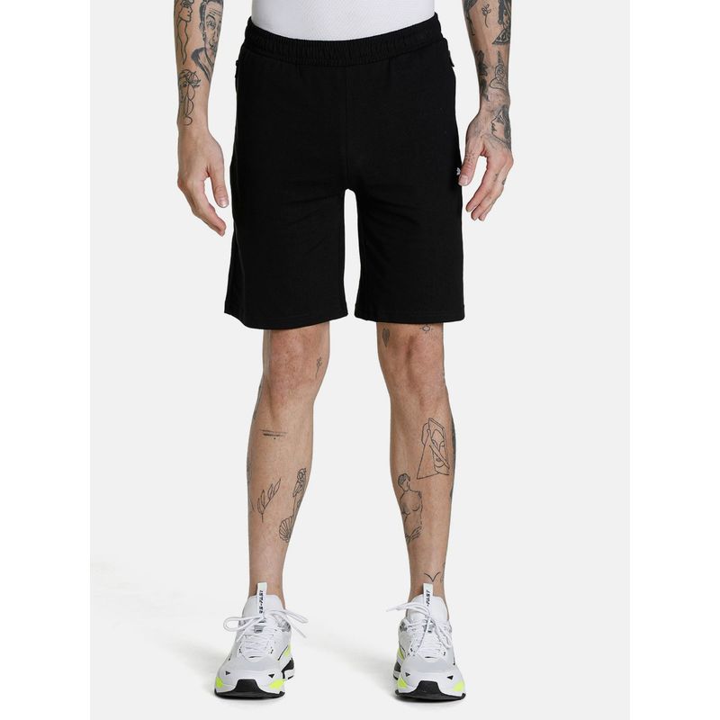 Puma Zippered Jersey Mens Black Shorts (S)