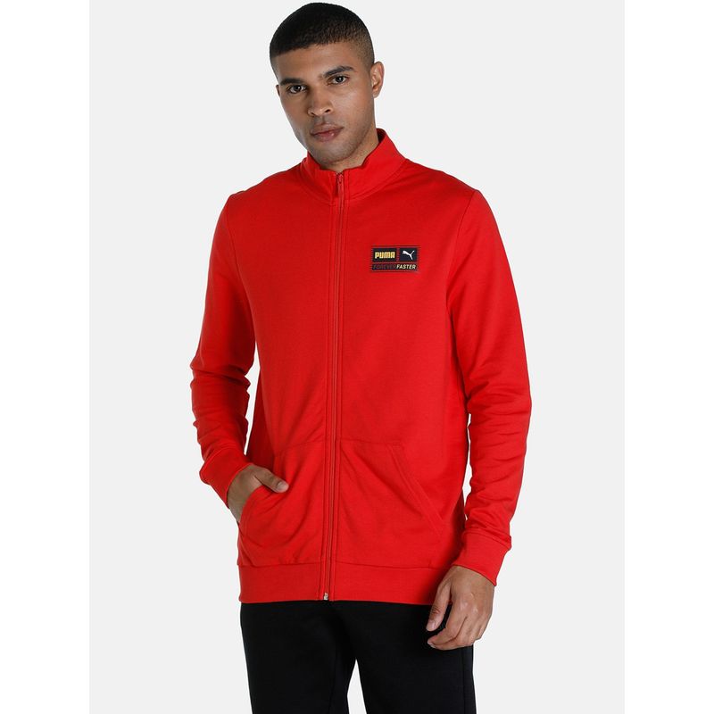 Puma Knitted Logo Men Red Jacket (L)