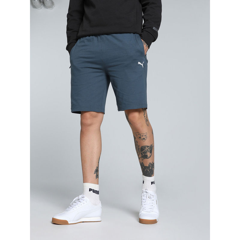 Puma Zippered Jersey Men Grey Shorts (S)