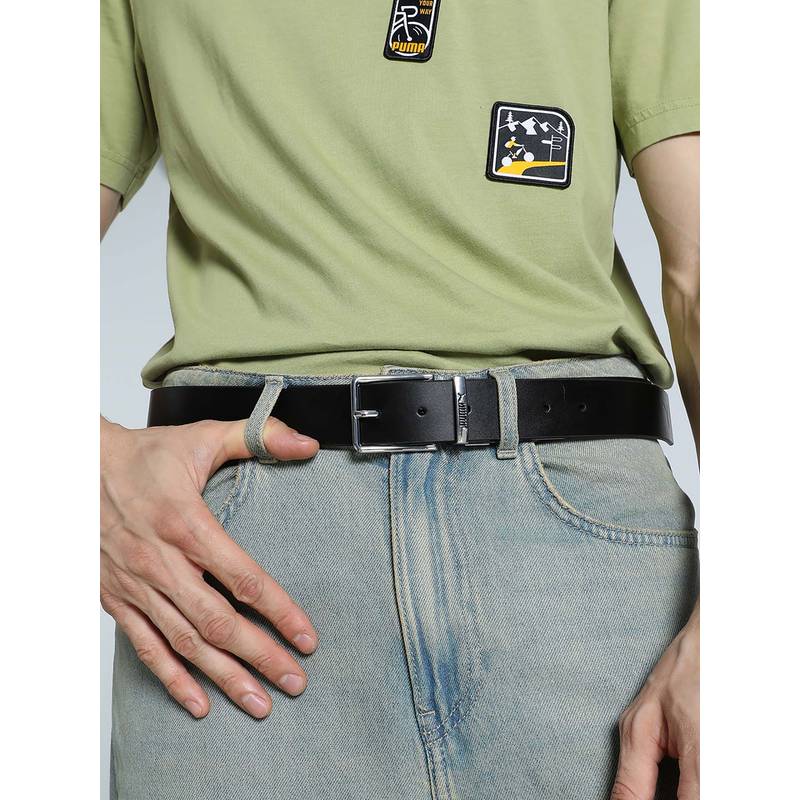 Puma Black Tokyo Reversible Leather Belt (M)