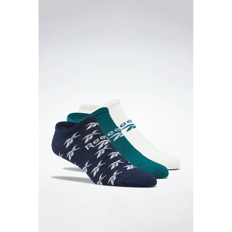 Reebok Unisex Cl Of Invisible Socks - Multi-Color (Pack of 3) (M)