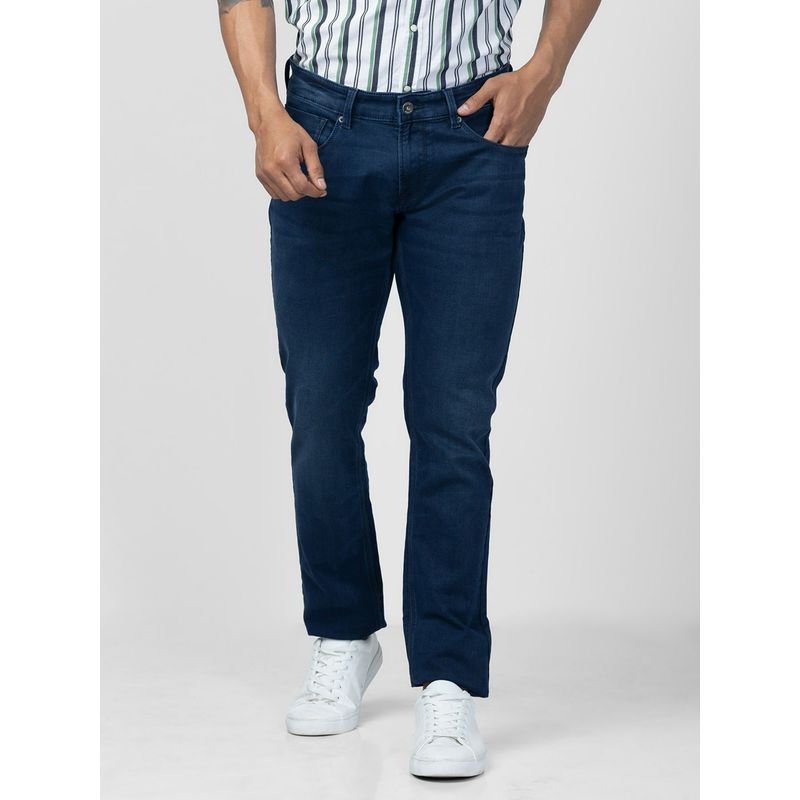 Spykar Men Indigo Blue Cotton Slim Fit Narrow Length Jeans (Skinny) (34)