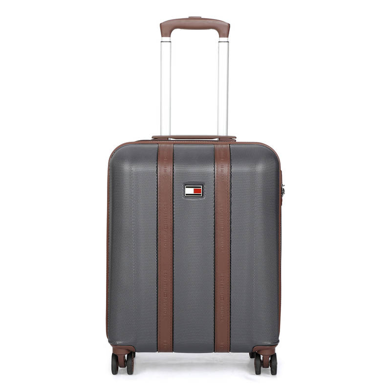 Tommy Hilfiger Graphite B Hard Luggage Trolley Bag Textured Cargo Grey (L)