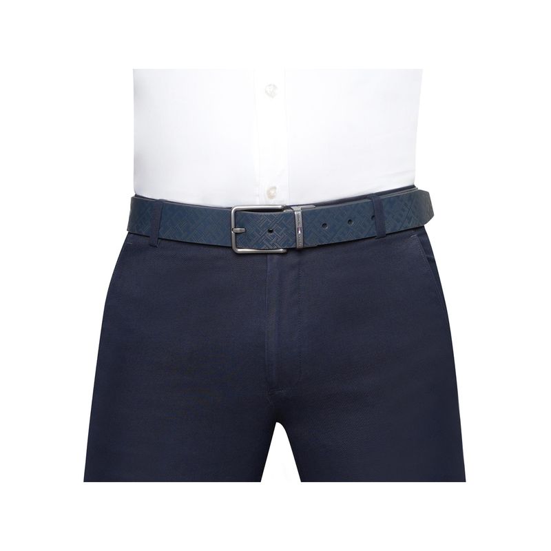 Tommy Hilfiger Men Magnolia Leather Reversible Belt - Navy Blue (M)