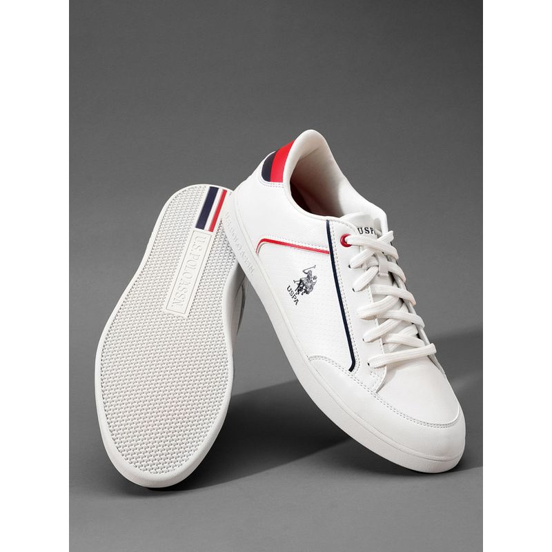 U.S. POLO ASSN. STANFORD Solid Off White Sneakers (UK 10)