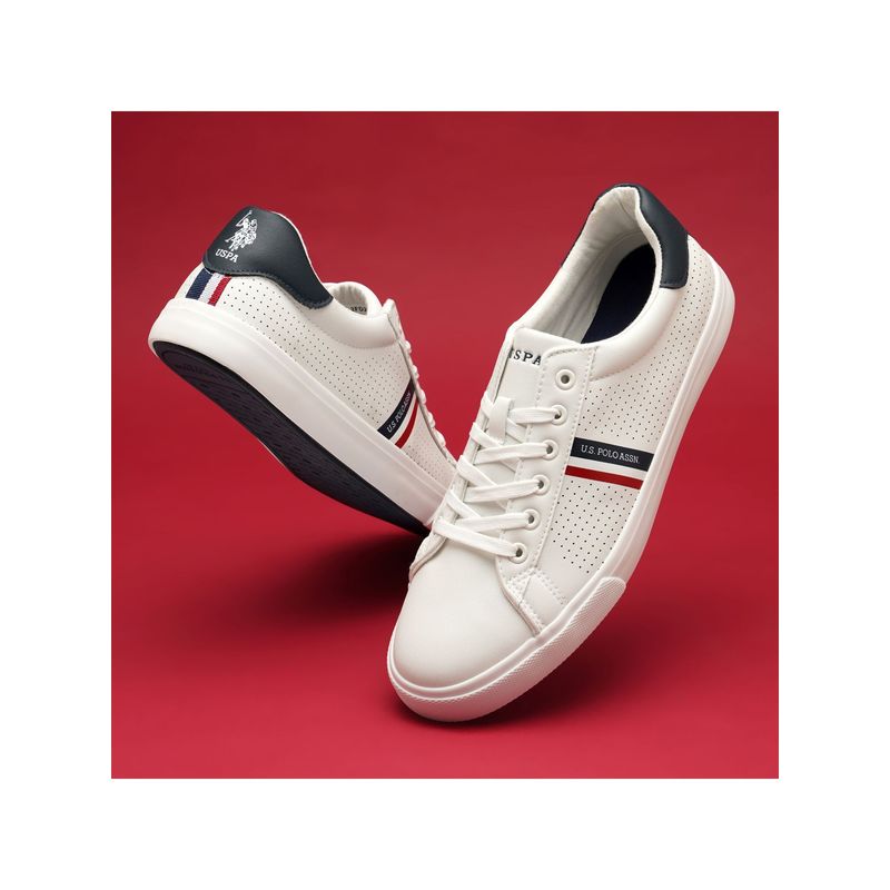 U.S. POLO ASSN. Capron 2.0 White Sneakers (UK 8)
