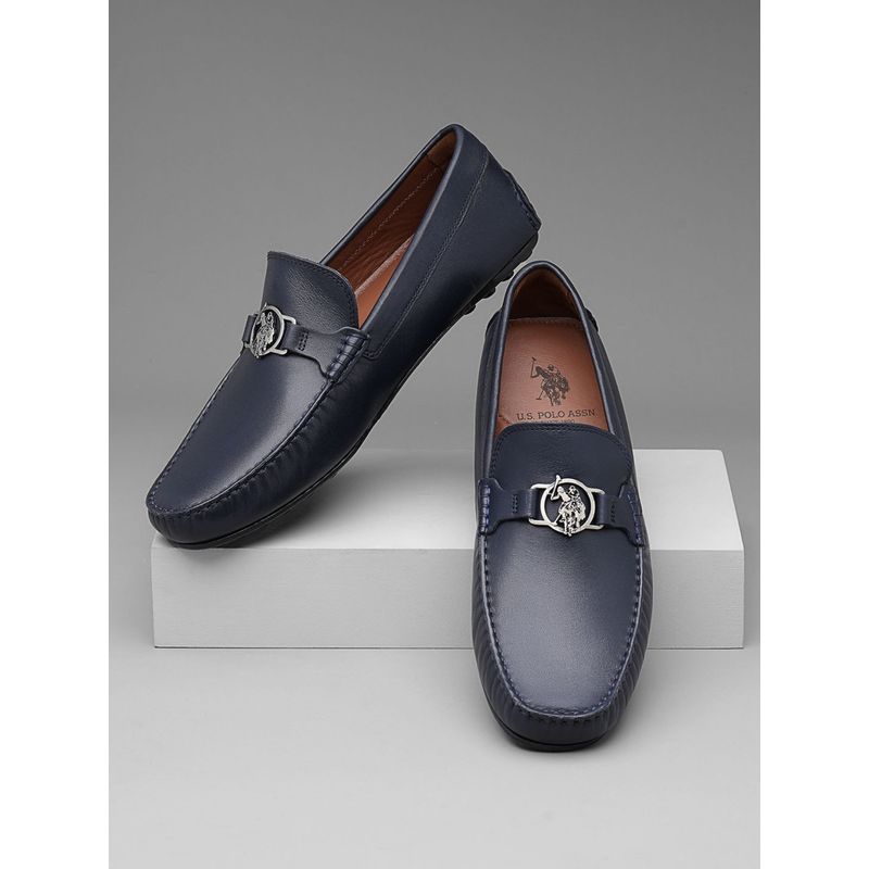 U.S. POLO ASSN. Raptor Men Casual Solid Navy Blue Drivers (UK 11)