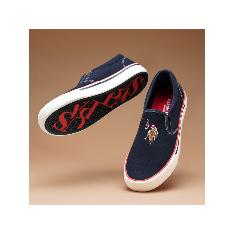 U.S. POLO ASSN. Men Skye Navy Classics Sneaker Slip On (UK 9)