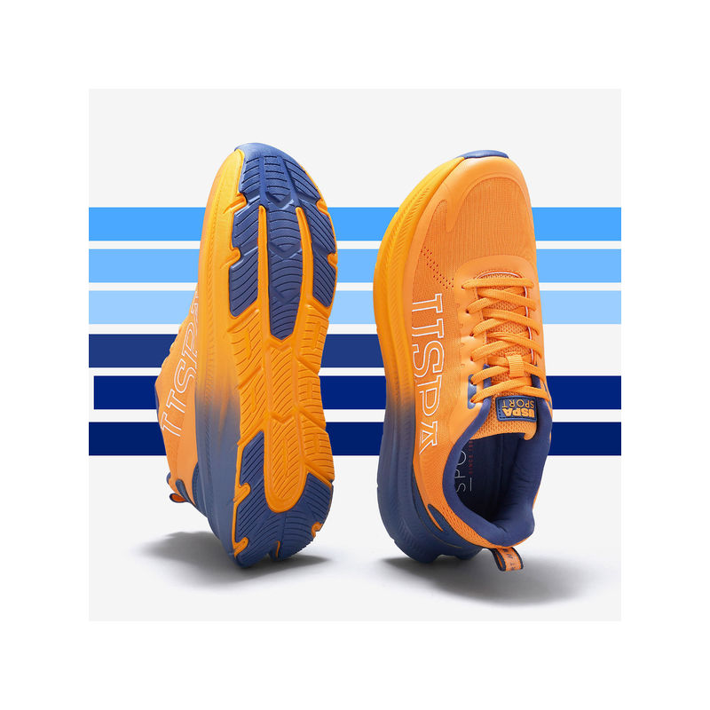 U.S. POLO ASSN. Men Cayman Orange Uspa Sport Sneakers (UK 6)