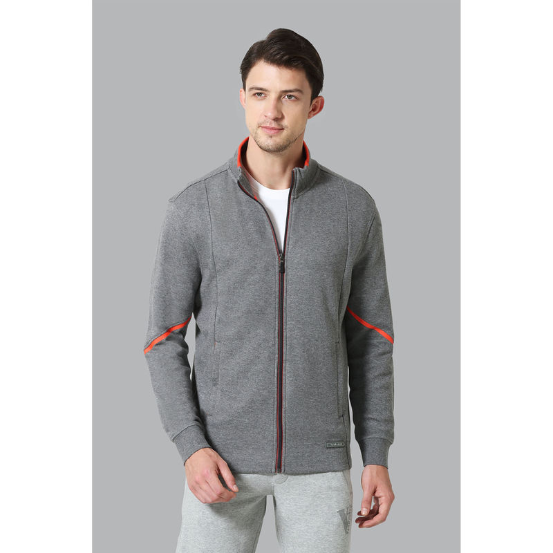 Van Heusen Men Zipper Accent & Media Pocket Jacket - Grey