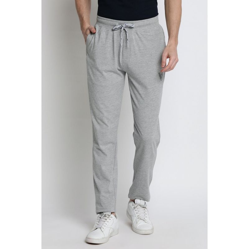 Van Heusen Men Athleisure Antiviral & Zipper Pocket Track Pants - Grey (S)
