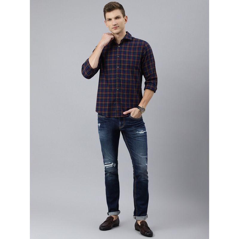 WOODLAND Blue Patterned Jeans (32)