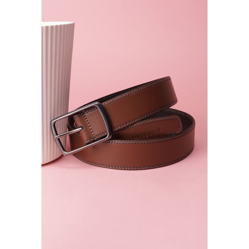 Van Heusen Men Brown Solid Formal Belt (M)