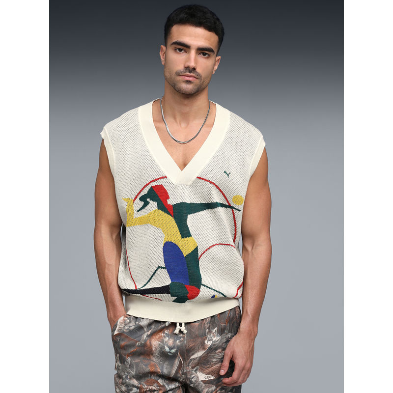 Puma Men's Relaxed Fit Graphic Knit Sweater (S)