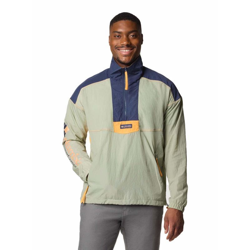 Columbia Men's Green Omni-Shield Riptide Ii Retro Anorak Wind and Water Resistant (L)