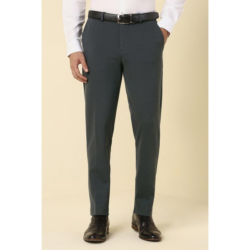 Allen Solly Men Grey Textured Formal Trousers (32)