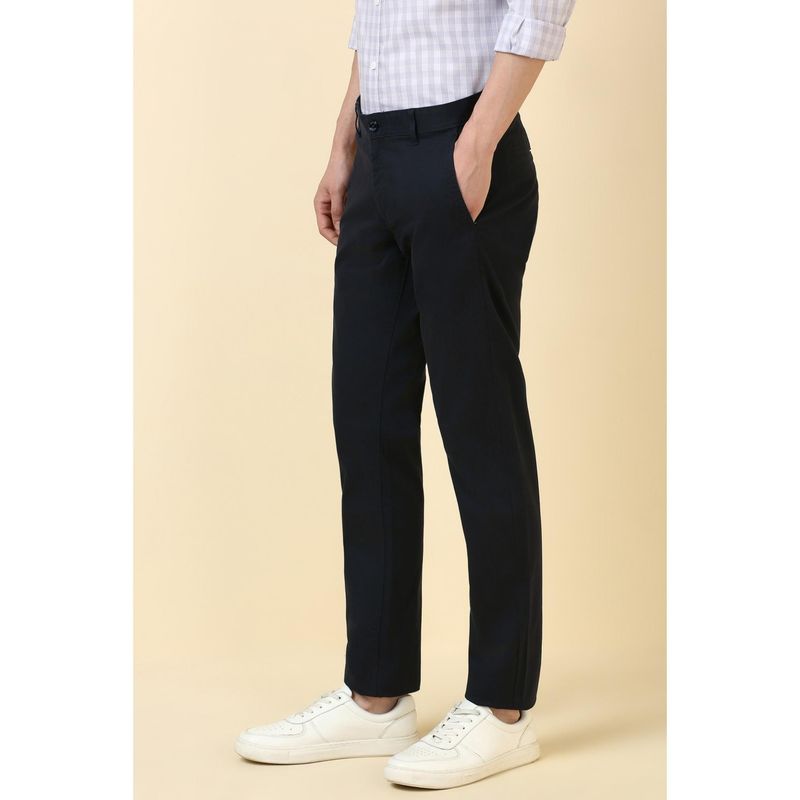Allen Solly Men Navy Solid Casual Trousers (30)