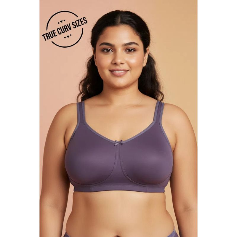 Zivame True Curve Single Layered Non Wired Bra - Purple (34DD)