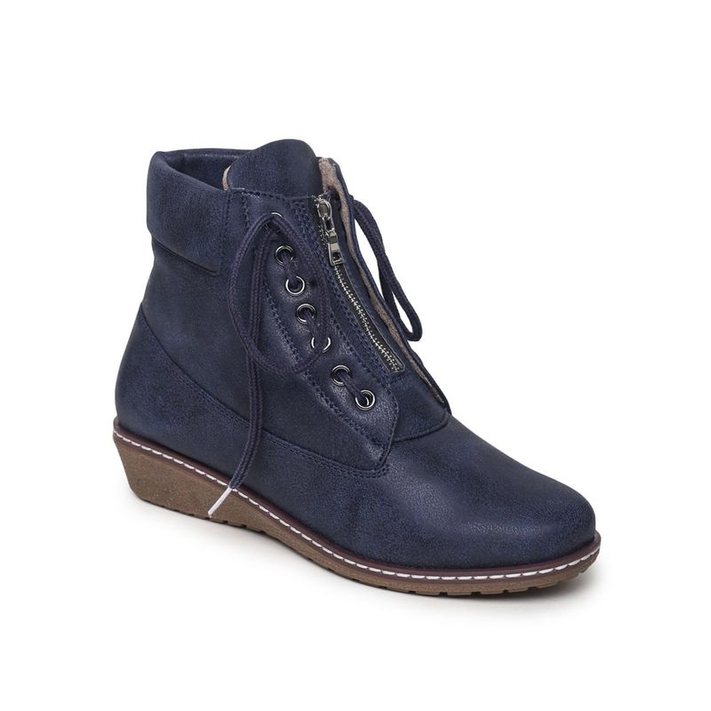 VALIOSAA Solid Navy Blue Casual Boots (EURO 37) (EURO 37)