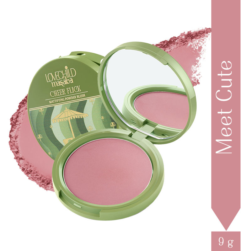 LoveChild Masaba Mattifying Powder Blush - Meet Cute
