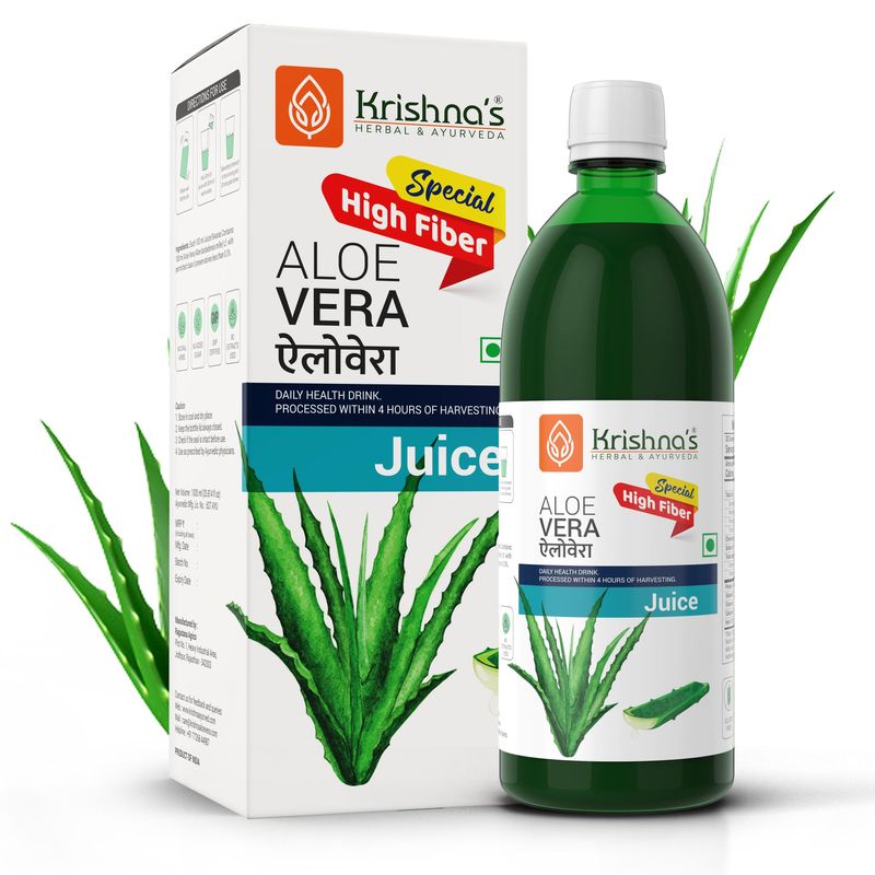 Krishna's Herbal & Ayurveda Premium Aloe Vera High Fiber