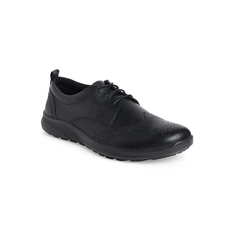 ERGON Kansas EK-09 Men Black Casual Brogues (UK 6)