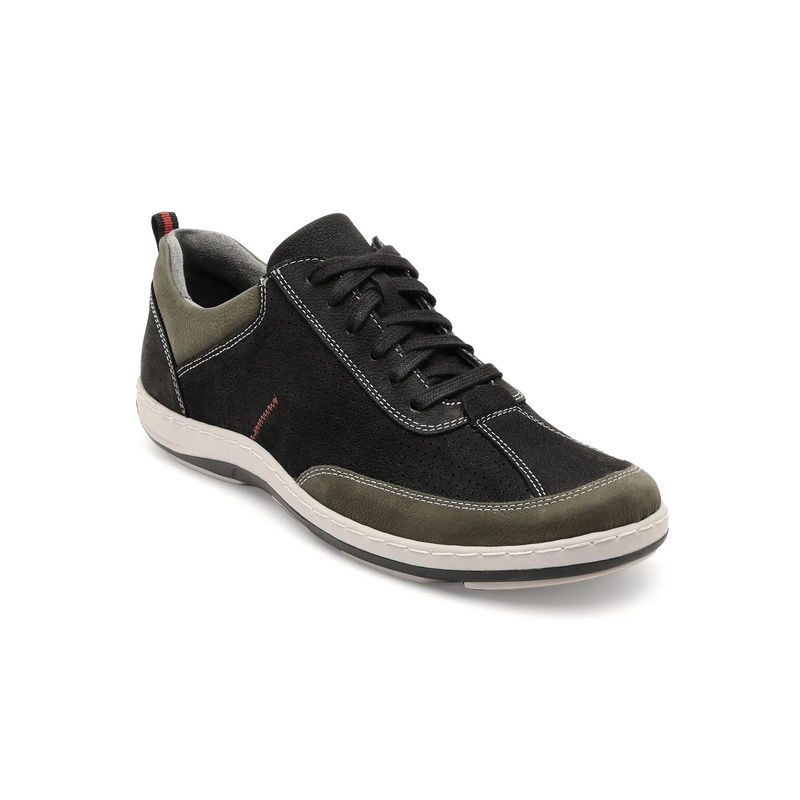 ERGON Quentin EQ-01 Men Casual Black & Khaki Sneakers (UK 10)