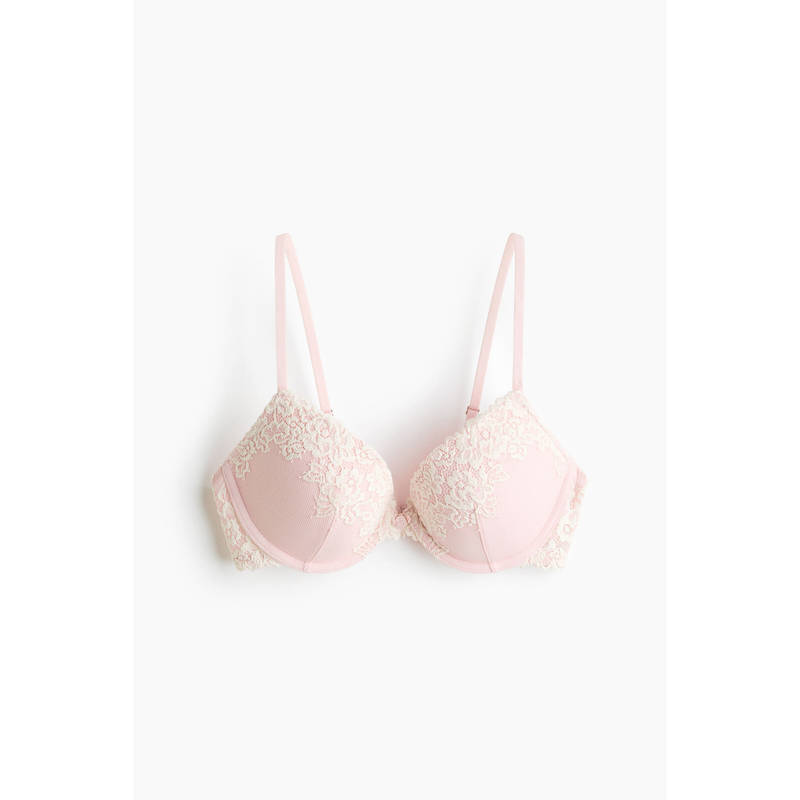H&M Women Pink Lace push-up bra (34C)