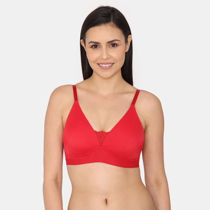 Buy Zivame Padded Non Wired 3-4th Coverage T-Shirt Bra - Barbados Cherry  online