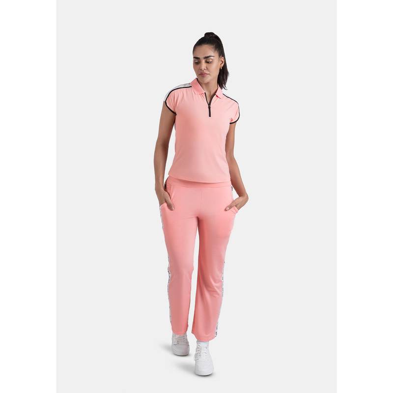 STRCH Peach Solid Regular Trackpant (S)