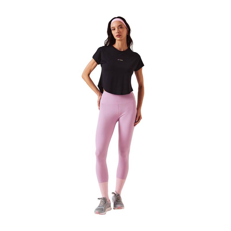 STRCH Lavender Solid Skinny Leggings (L)